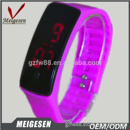 Promotional custom led rubber wristwatches couple led watch for youth